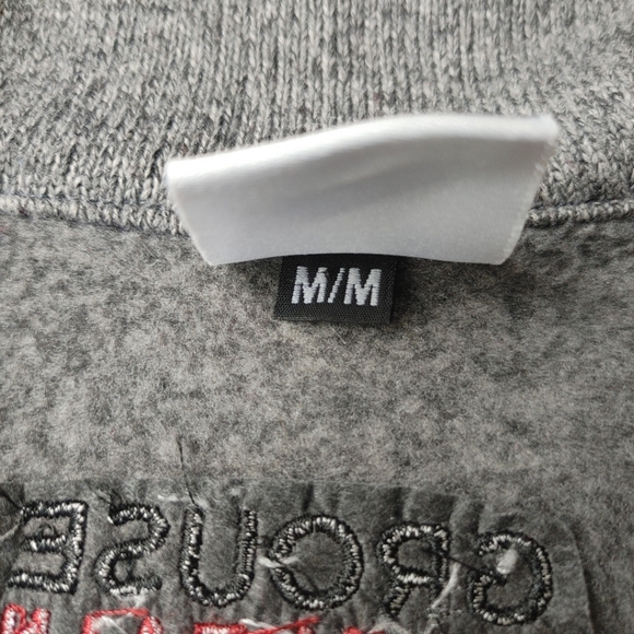 Grouse Mountain Men's Fleece Jacket Size Medium Full Zip Eco Gray Made in Canada - Picture 8 of 16